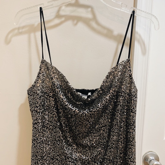 NWOT American Eagle Cowl Neck Sequin Mini Dress - Picture 2 of 9